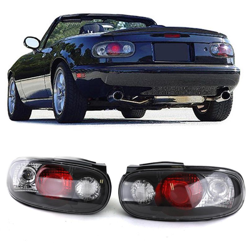 Coppia Fanali Posteriori Neri Mazda MX-5 NA 1989-1998 Klarglas