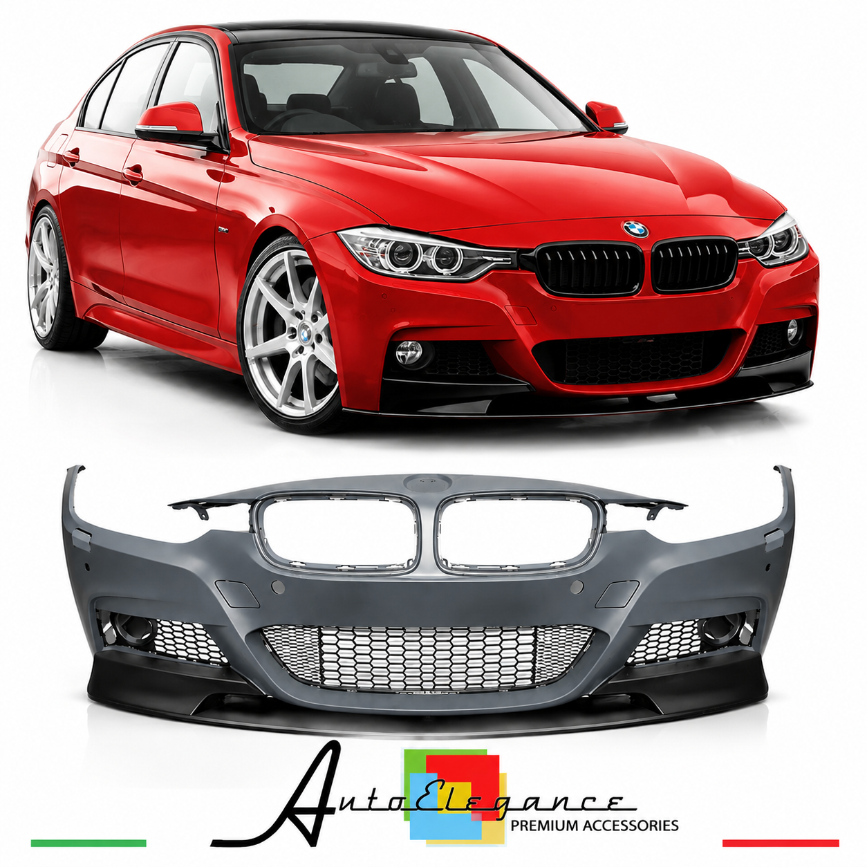 PARAURTI ANTERIORE BMW F30 F31 LOOK M PERFORMANCE SRA