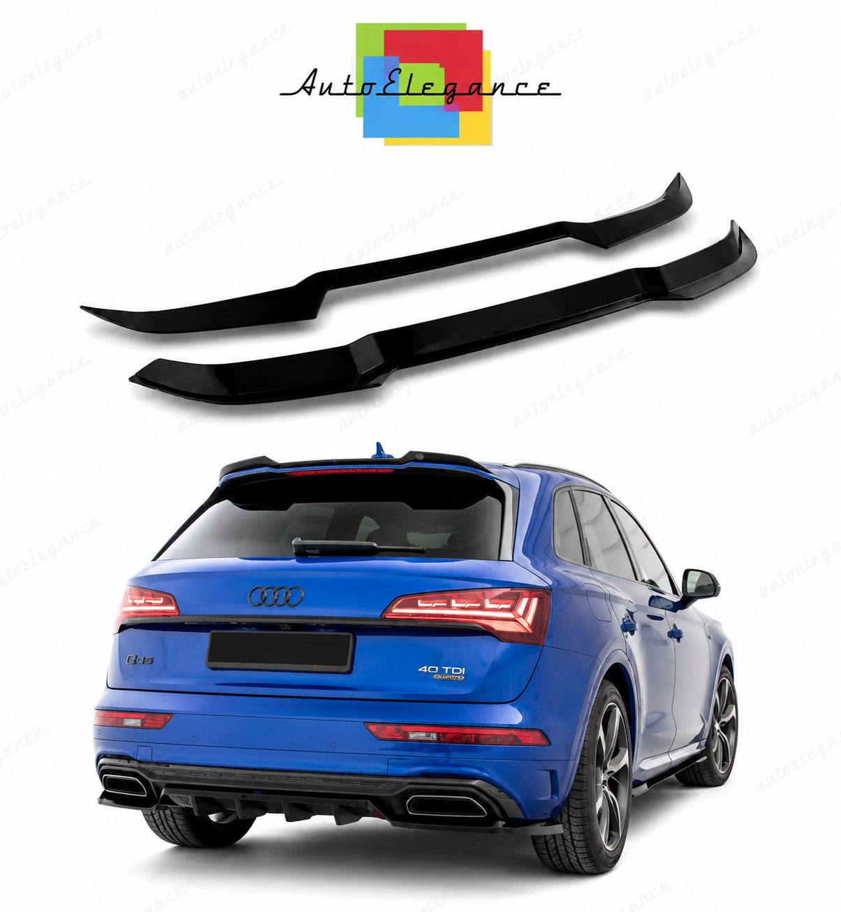 💕 Spoiler adatto per   Audi Q5 S-Line MK2 Facelift  nero lucido 💕
