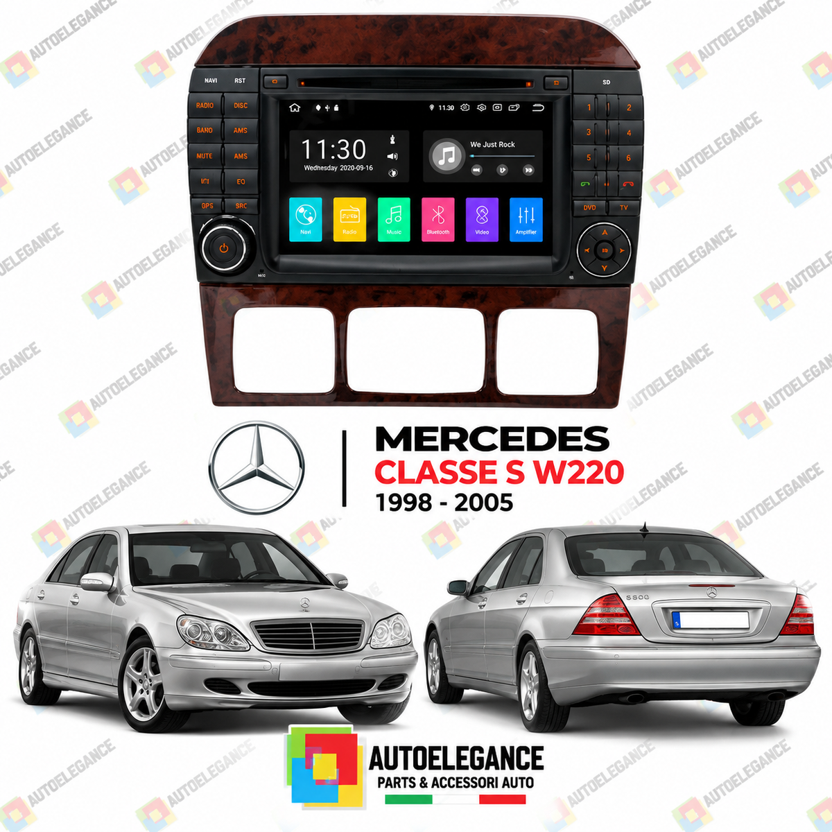 RADIO GPS ANDROID 10 ADATTO PER MERCEDES S W220 98-05