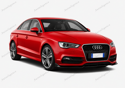 🔥AUDI A3 8V 2012-2015 SOTTO PARAURTI ANTERIORE SPLITTER ABS NERO LOOK RS3🔥