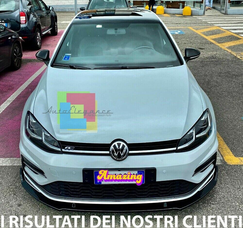 SPLITTER ADATTO PER GOLF 7 - 7.5 2012-2019 LOOK NERO LUCIDO TOP DESIGN SPORTIVO