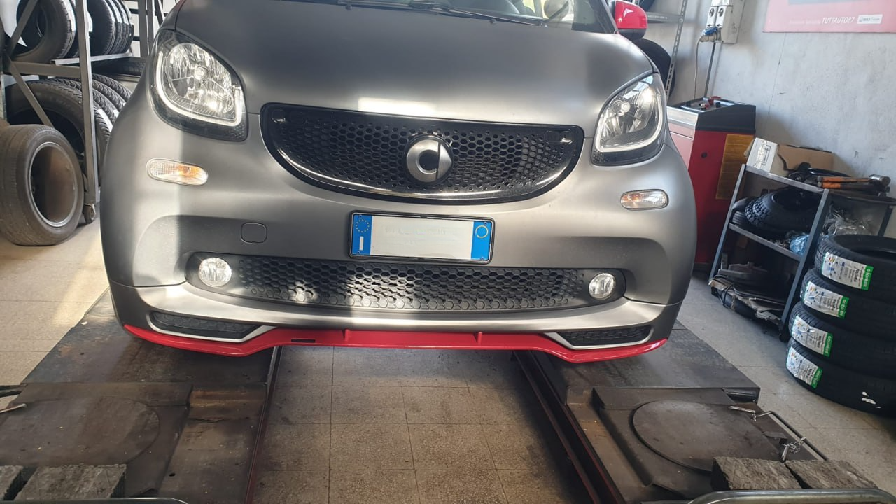 SOTTO PARAURTI ADATTO PER SMART 453 ABS LOOK BRABUS DESIGN GREZZO