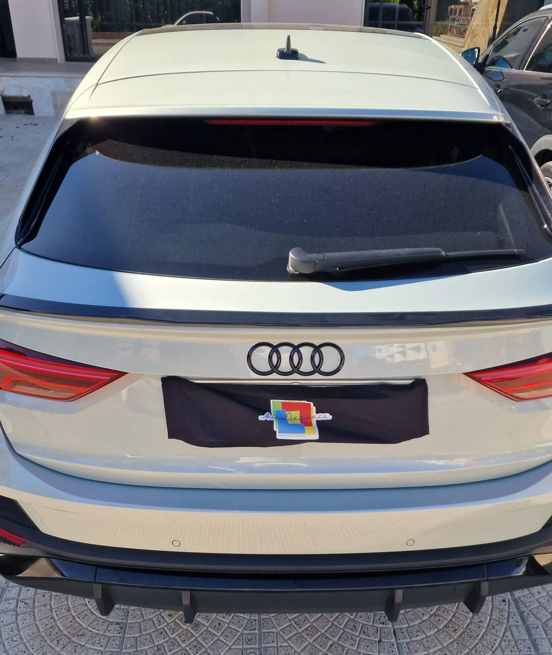 BOOT SPOILER SUITABLE FOR AUDI Q3 SPORTBACK 2019+ GLOSSY BLACK RSQ3 LOOK