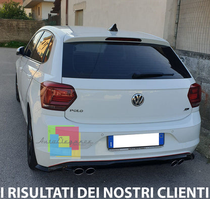 DIFFUSORE ADATTO PER VW POLO AW1 2017+ LOOK GTI NERO (CON TERMINALI)