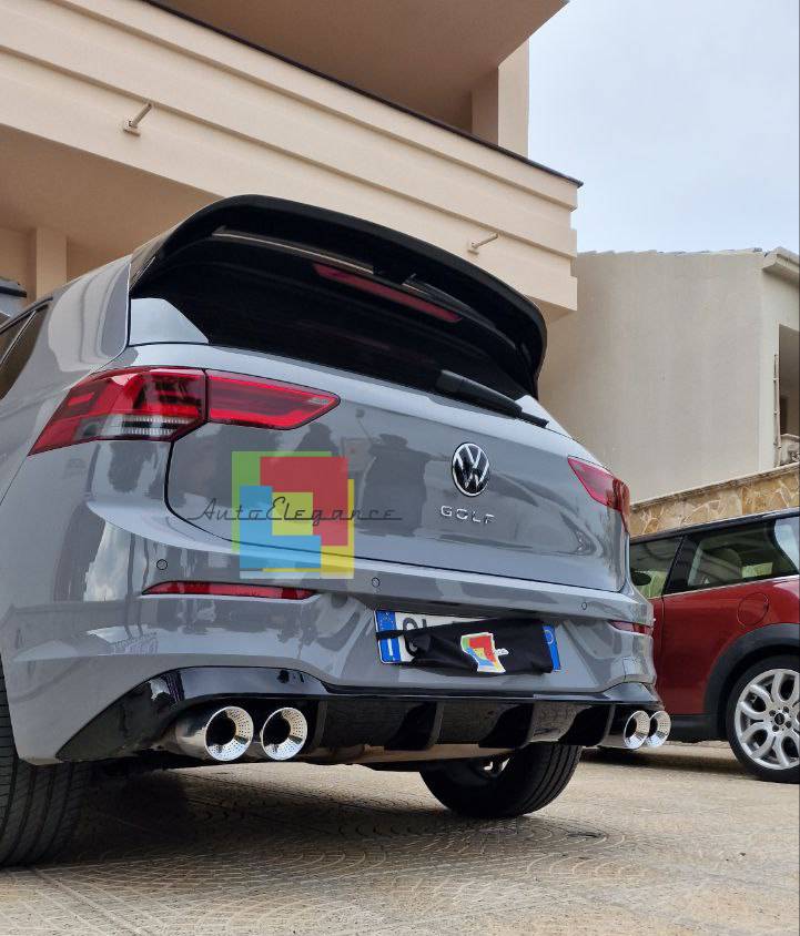 SPOILER TETTO ADATTO PER VW GOLF 8 LOOK R NERO LUCIDO DESIGN SPORTIVO