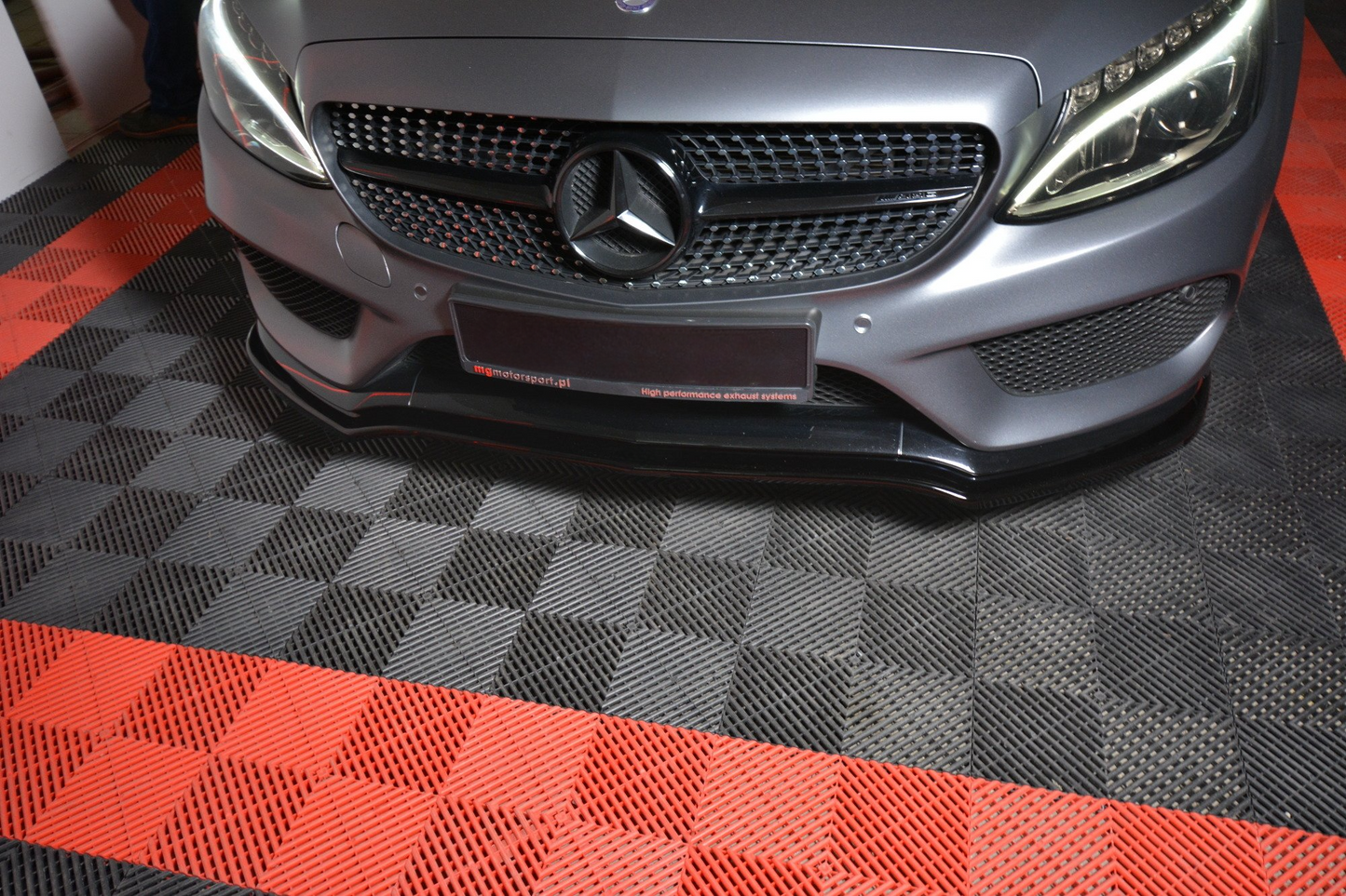 FRONT SPLITTER SUITABLE FOR MERCEDES C W205 S205 AMG ABS SPLITTER BLACK LOOK 
