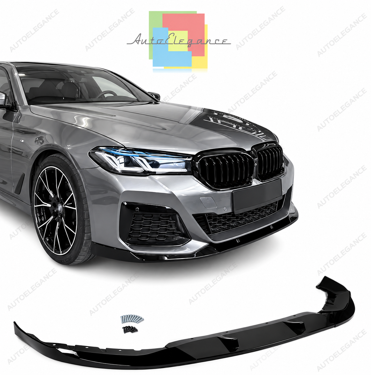 👉Lama Spoiler Anteriore M Performance Nero Lucido Adatta per BMW G30 G31 LCI👈