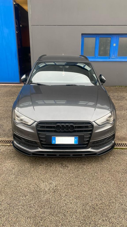 SPLITTER ADATTO PER AUDI A3 8V 2012-2016 S3 SLINE LOOK NERO LUCIDO