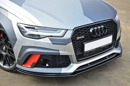 SPLITTER ADATTO PER AUDI A6 4G C7 RS6 2011-2018 LOOK NERO LUCIDO DESIGN SPORTIVO
