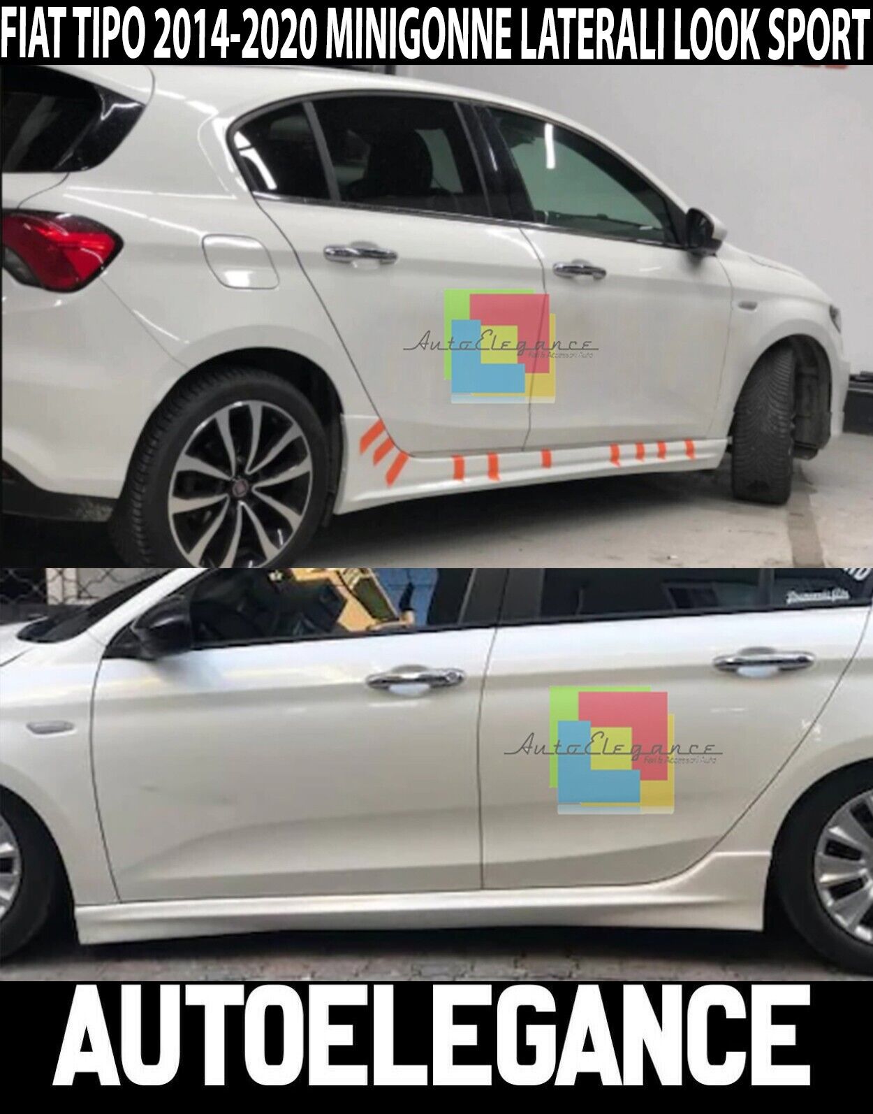 SKIRTS SUITABLE FOR FIAT TIPO HB SW SEDAN 2015+ RAW LOOK SPORT DESIGN 