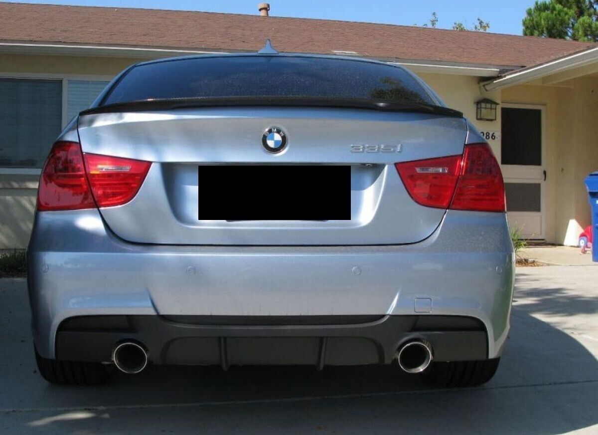 DIFFUSEUR ADAPTÉ POUR BMW SÉRIE 3 E90 E91 2005-2012 MSPORT 1+1 LOOK NOIR MAT