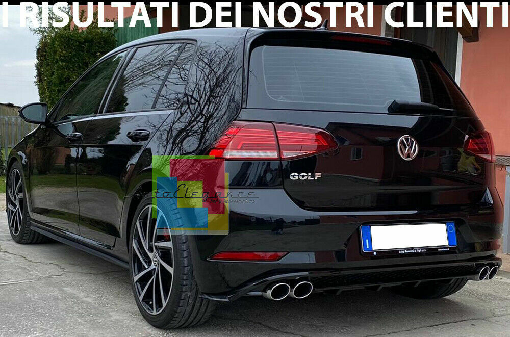 DIFFUSORE SOTTO PARAURTI VW GOLF VII 7.5 2016+ ESTRATTORE POSTERIORE R20