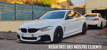 SPLITTER SUITABLE FOR BMW 4 SERIES F32 F33 F36 MSPORT LOOK GLOSSY BLACK SPORTY