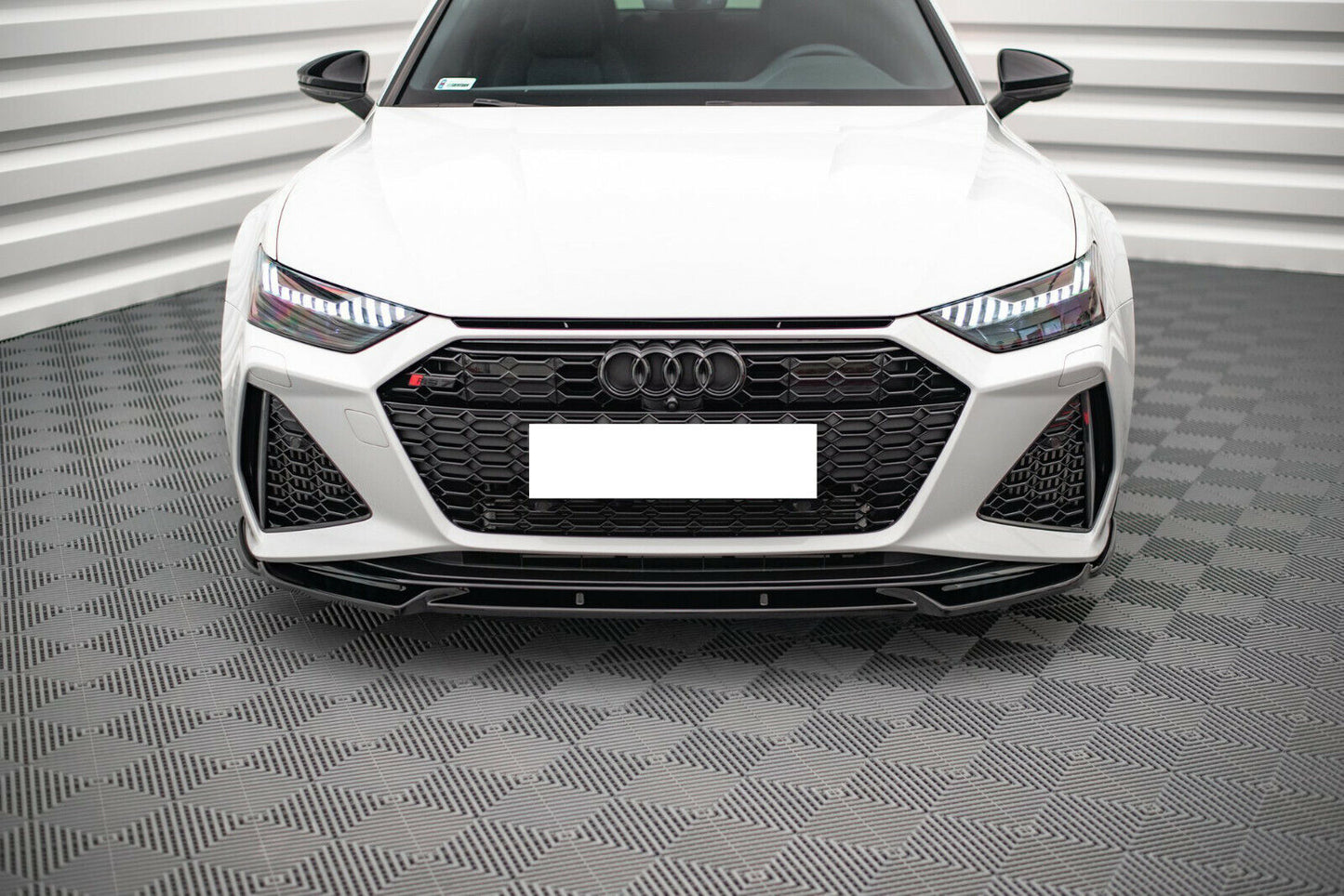 SPLITTER ADATTO PER AUDI A6 4G C8 2018+ NERO LUCIDO V1 LOOK SPORTIVO