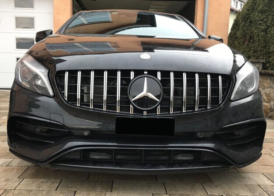 GRIGLIA ADATTA PER MERCEDES CLASSE A W176 2015-2018 LOOK CROMATA DESIGN SPORTIVO