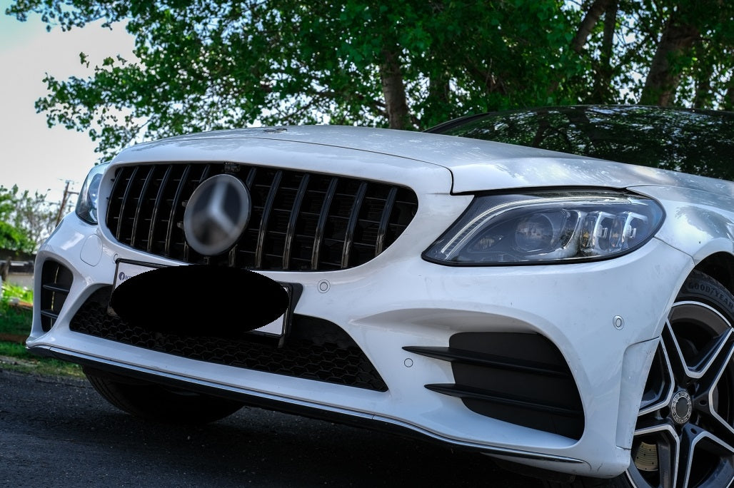 GRIGLIA ADATTA PER MERCEDES CLASSE C W205 2015-2018 NERO LUCIDO SENZA CAMERA GT