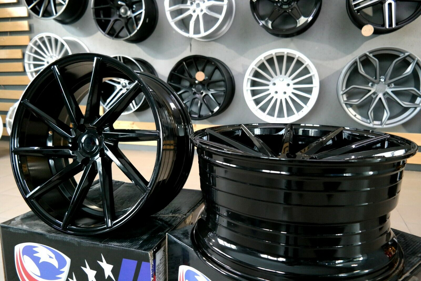 ADATTO per BMW 3 E46 E90 Lega Concavo Cerchi 18 inch 5x120 Nero cvt Stile Ruote