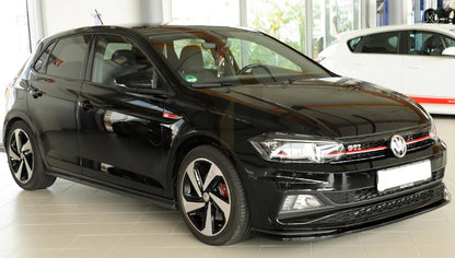SPLITTER ADATTO PER VW POLO AW1 GTI GTD RLINE LOOK NERO LUCIDO DESIGN SPORTIVO