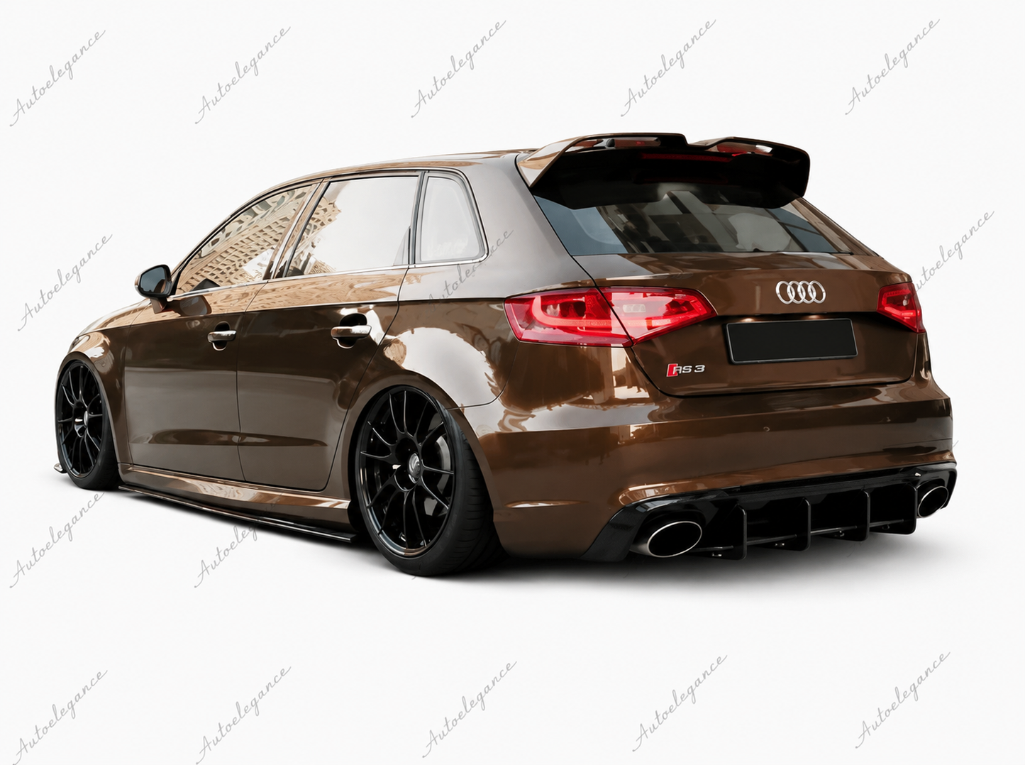 🔥ART.9877 SPOILER PER TETTO AUDI A3 S3 RS3 SPORTBACK NERO LUCIDO 13-20🔥