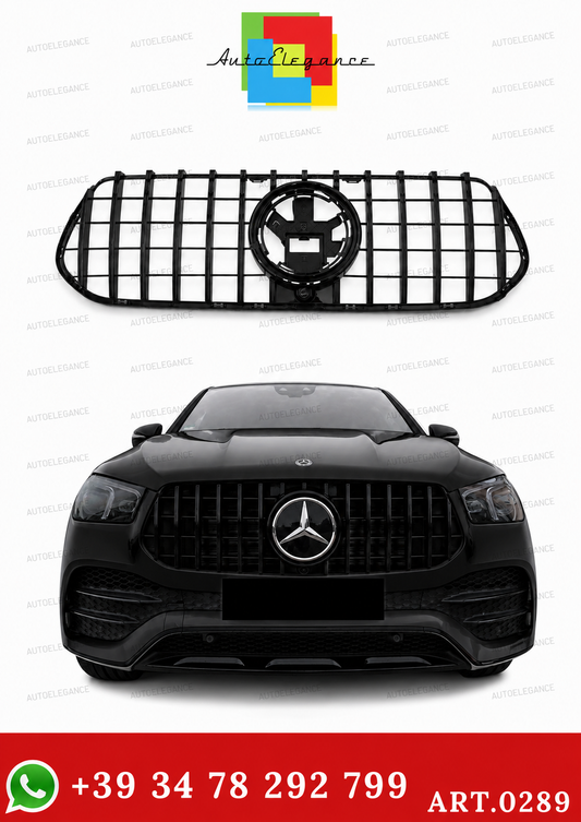 ⭐GRIGLIA ANTERIORE PER MERCEDES GLE W167 C167 2019+ NERA PANAMERICANA⭐