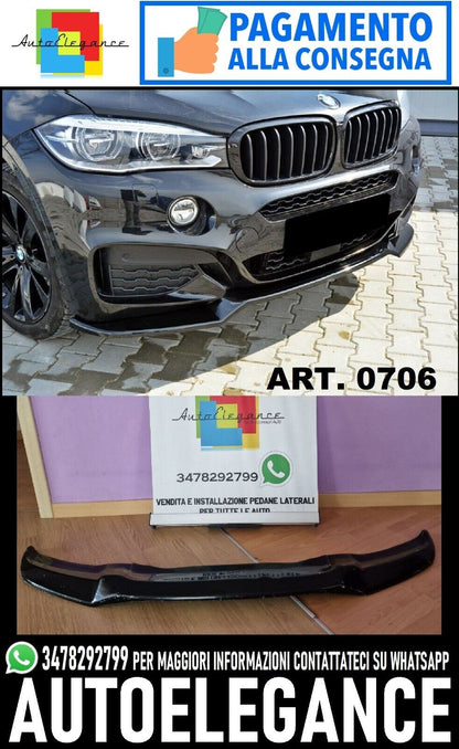 SPLITTER suitable for BMW F16 2014+ X6 Series Front Lip AM Sport Gloss Black