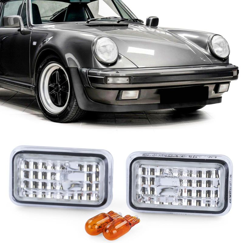 Coppia Frecce Laterali Cristallo Cromate per Porsche