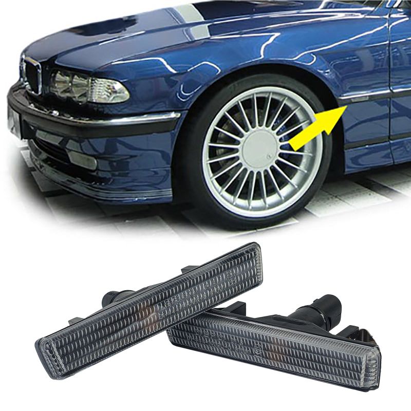 Coppia Frecce Laterali Nero Smoke BMW Serie 7 E38 1994-2001