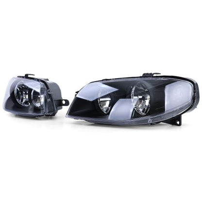 Headlights Black Right Left suitable for FIAT Punto 03-05 