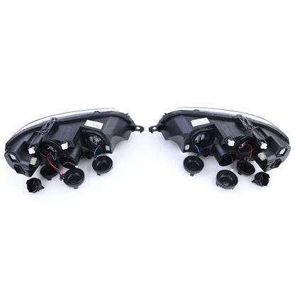 Headlights Black Right Left suitable for FIAT Punto 03-05 