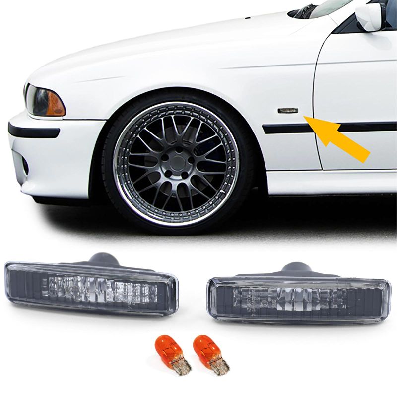 Coppia Frecce Laterali Nero Smoke per BMW Serie 5 E39 (1995–2003)