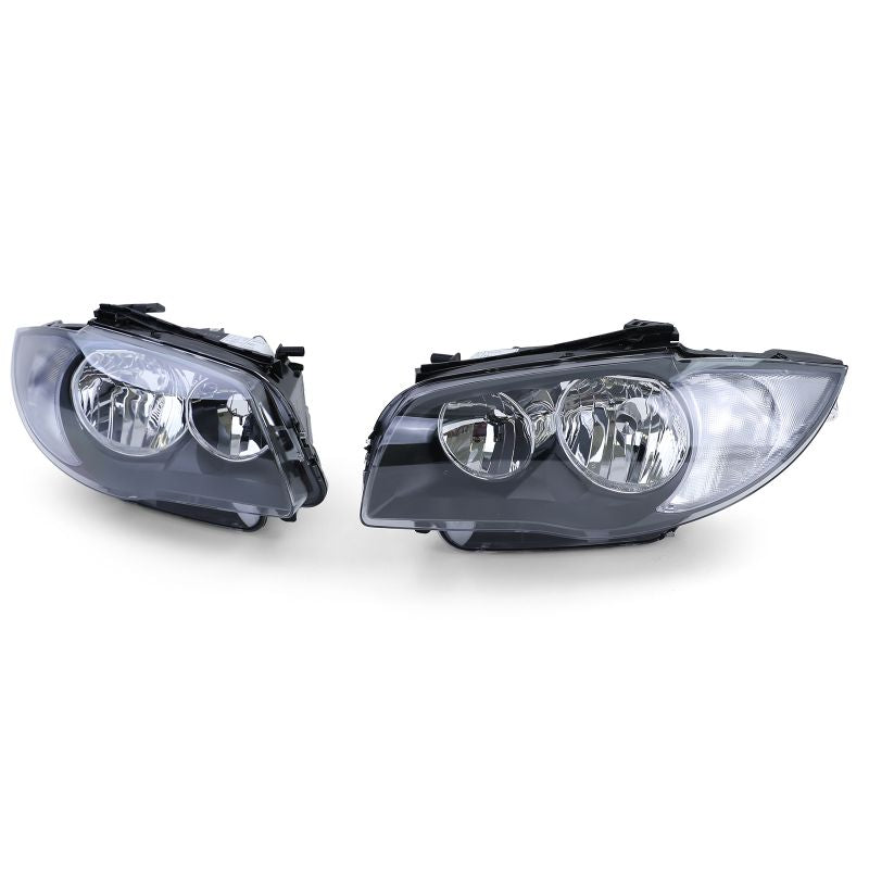 Coppia Fari Anteriori H7/H7 Neri per BMW Serie 1 E81 E82 E87 E88 (dal 2004)