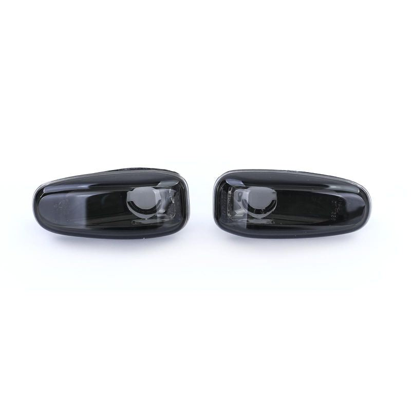 KIT FRECCE LATERALI CLEAR GLASS BLACK SMOKE CON LAMPADINE PER MERCEDES 1995-2003