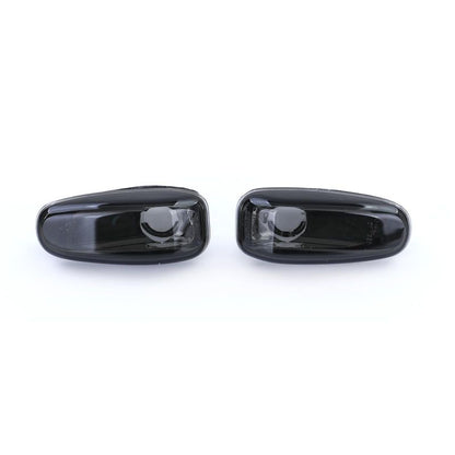 KIT FRECCE LATERALI CLEAR GLASS BLACK SMOKE CON LAMPADINE PER MERCEDES 1995-2003