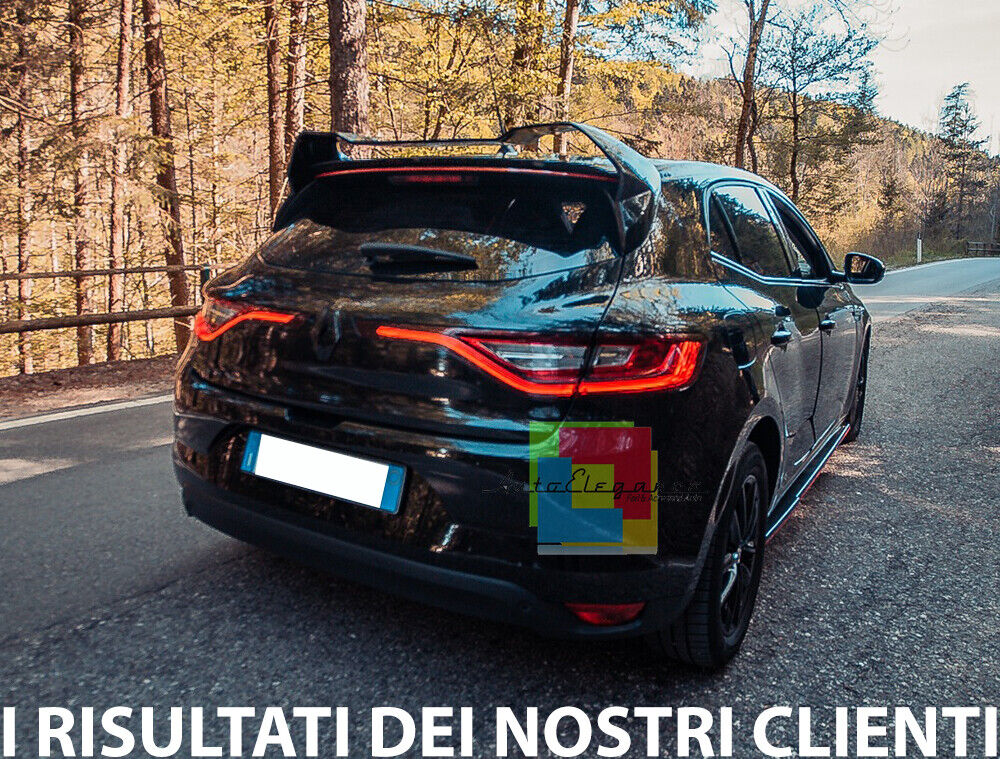 💎SPOILER TETTO ADATTO PER RENAULT MEGANE 4 IV STANDARD LOOK RS NERO LUCIDO💎