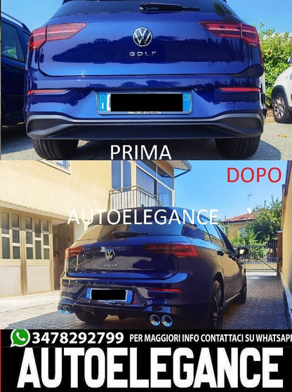 DIFFUSER PASSEND FOR VW GOLF 8 2+2 LOOK R SPORTLICHES DESIGN