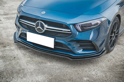 💎LAMA ADATTA MERCEDES CLASSE A W177 SPLITTER SOTTO PARAURTI ANTERIORE NERO💎