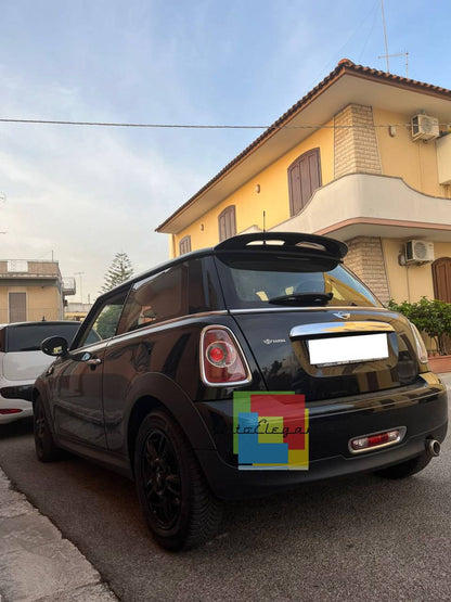 SPOILER ADATTO PER MINI COOPER R56 2005-2014 NERO LUCIDO LOOK SPORTIVO