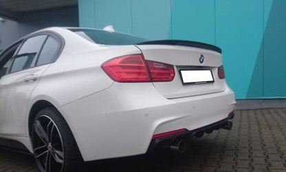 DIFFUSER SUITABLE FOR BMW 3 SERIES F30 F31 MSPORT 1+1 GLOSSY BLACK SPORTY LOOK