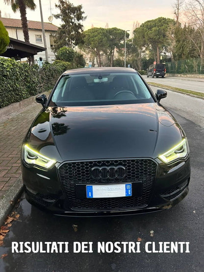 🔥SIDE FOG LIGHT GRILLS FOR AUDI A3 8V 12-15 RS3 HONEYCOMB DESIGN BLACK🔥