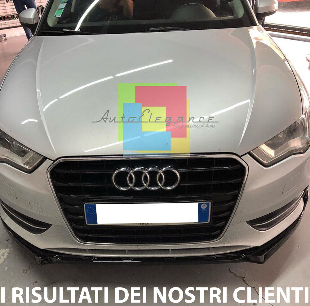SPLITTER ADATTO PER AUDI A3 8V 2012-2016 STANDARD SLINE NERO LUCIDO