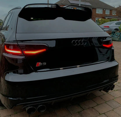 🔥SPOILER SUITABLE FOR AUDI A3 8V 2012-2020 SPORTBACK SPORTY LOOK GLOSSY BLACK🔥 
