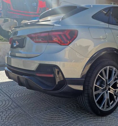 BOOT SPOILER SUITABLE FOR AUDI Q3 SPORTBACK 2019+ GLOSSY BLACK RSQ3 LOOK