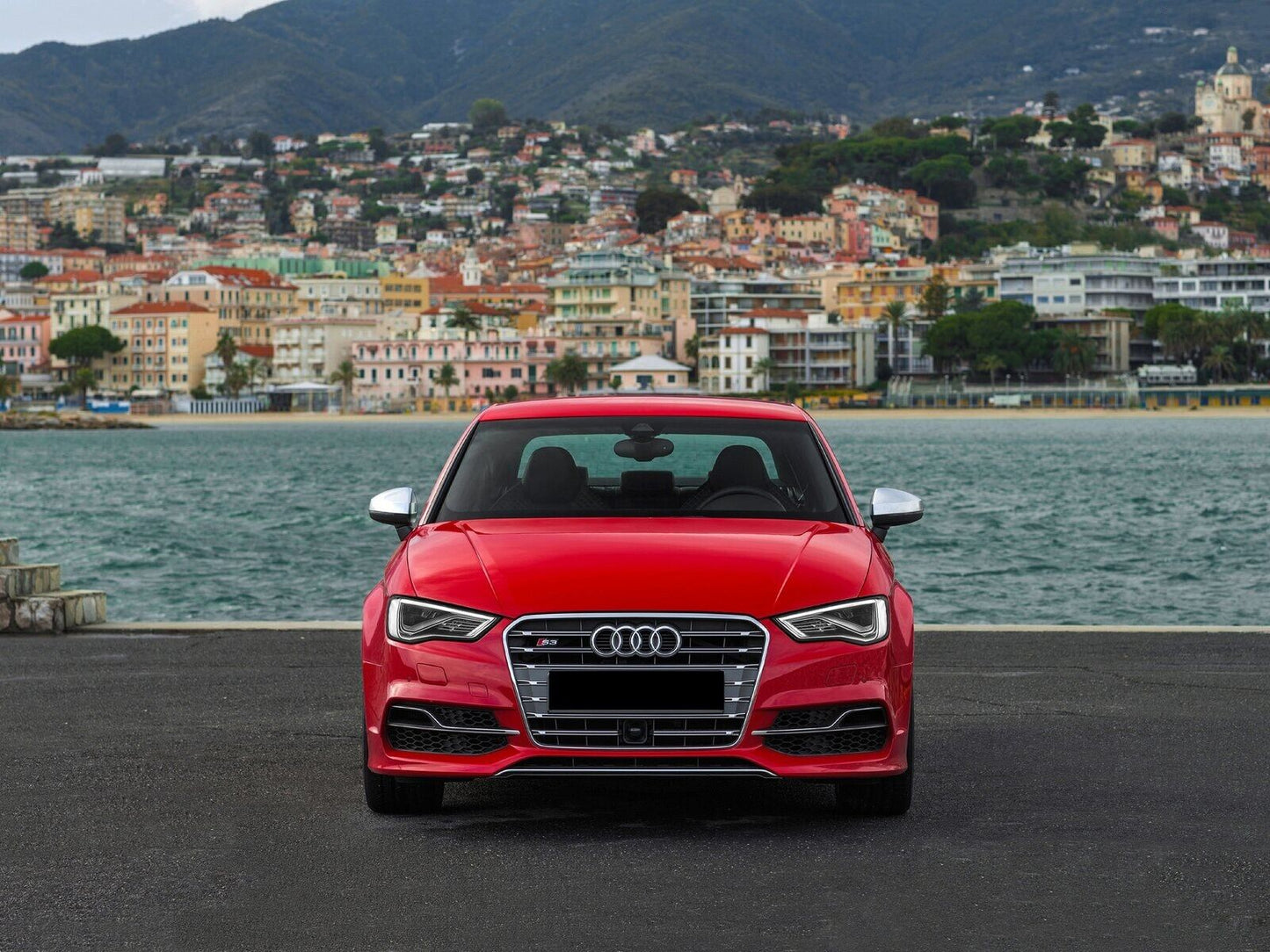 GRIGLIE FENDINEBBIA ADATTE PER AUDI A3 8V SLINE 2012-2016 LOOK S3 BAFFO CROMATO