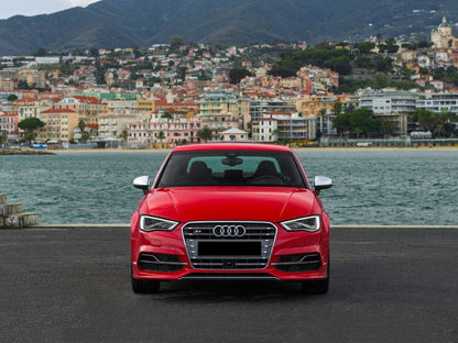 GRIGLIE FENDINEBBIA ADATTE PER AUDI A3 8V SLINE 2012-2016 LOOK S3 BAFFO CROMATO