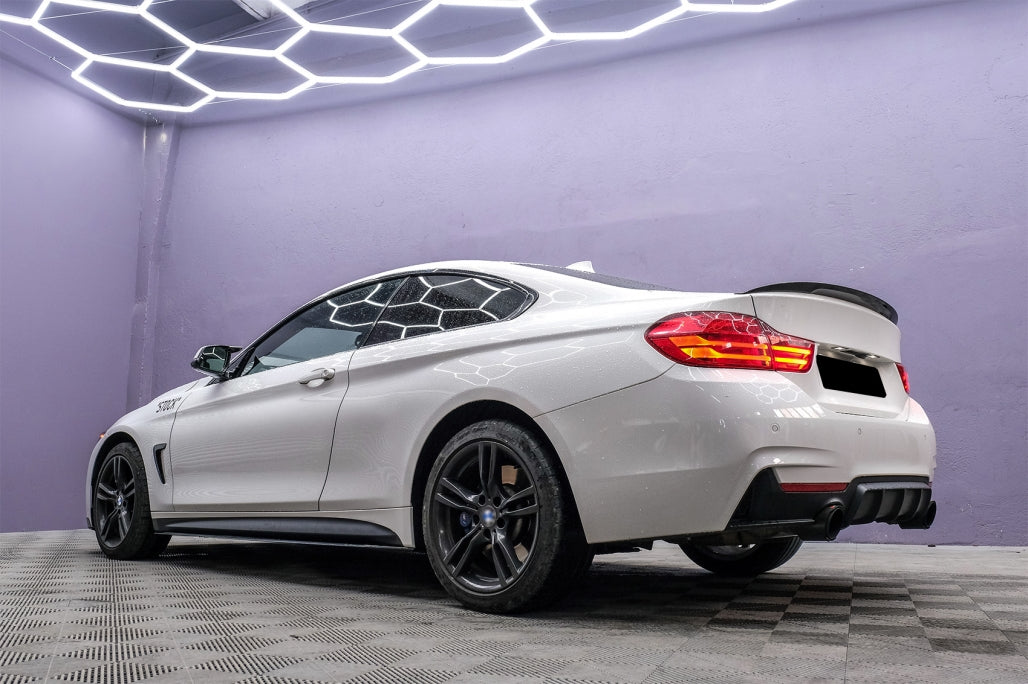 SOTTOMINIGONNE ADATTE PER BMW SERIE 4 F32 F33 F36 LOOK NERO LUCIDO DESIGN MSPORT