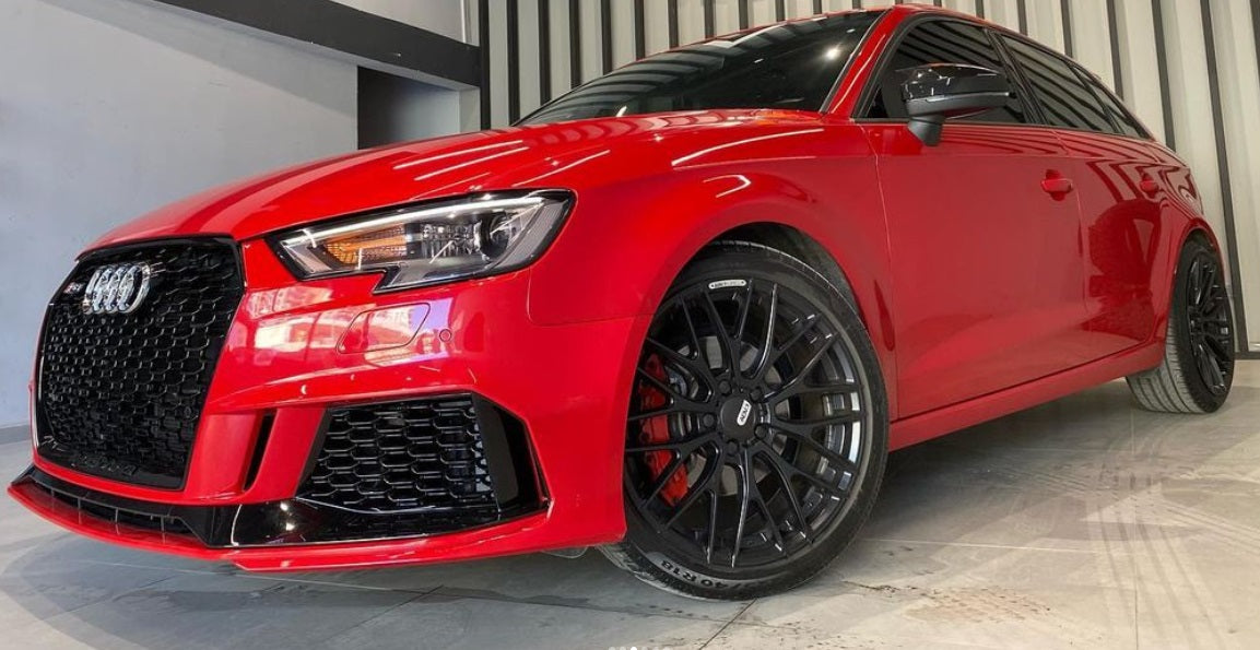 GRILLE SUITABLE FOR AUDI A3 8V 2017-2020 RS3 LOOK GLOSSY BLACK