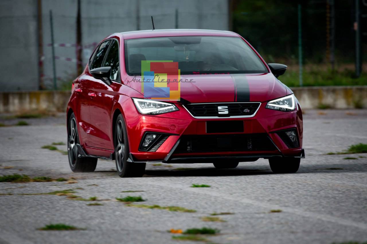 SPLITTER 3 PEZZI ADATTO PER SEAT IBIZA 5 6J FR 2017+ LOOK NERO LUCIDO