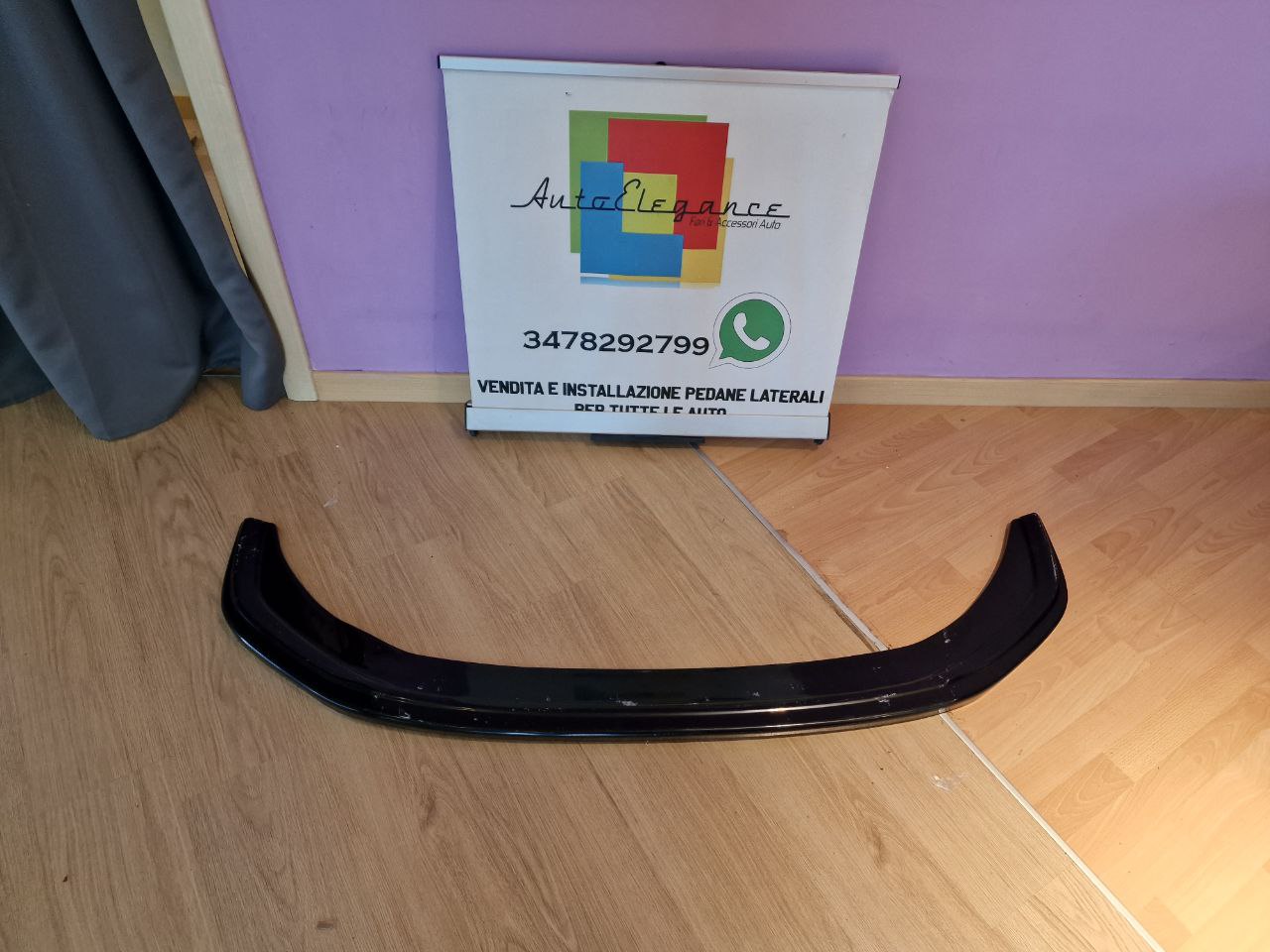 SPLITTER ADATTO PER VW POLO AW1 GTI GTD RLINE LOOK NERO LUCIDO DESIGN SPORTIVO