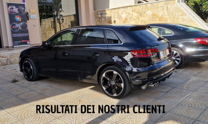 ✨DIFFUSORE ADATTO PER AUDI A3 8V LOOK RS3 12-16 LOOOK NERO LUCIDO 2SX SPORTIVO✨